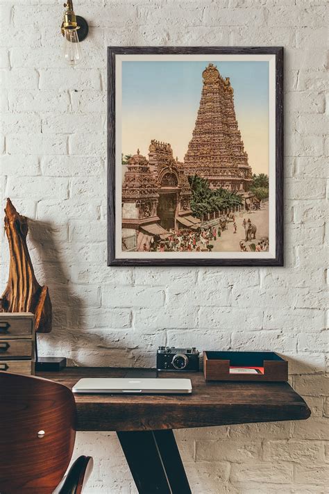 Ancient India Photo Gopuram Srirangam Temple Tamil Nadu | Etsy