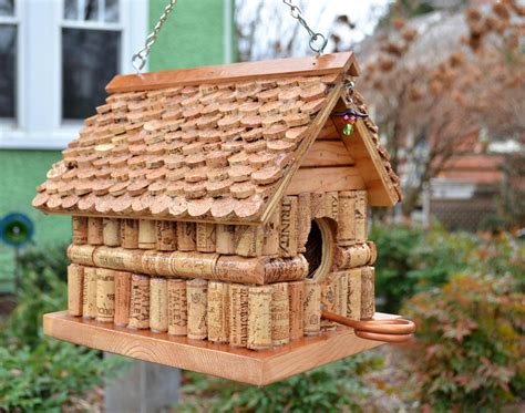 Custom Made Bird House Using Repurposed Wine Corks And Etsy Wine