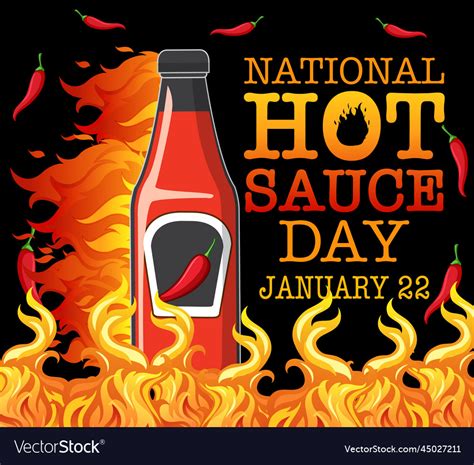 National Hot Sauce Day Banner Royalty Free Vector Image