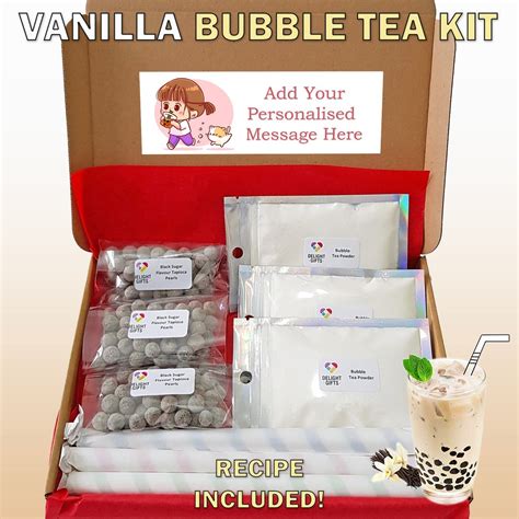 Diy Vanilla Bubble Tea Letterbox Gift Bubble Tea Kit Boba Tea Kit