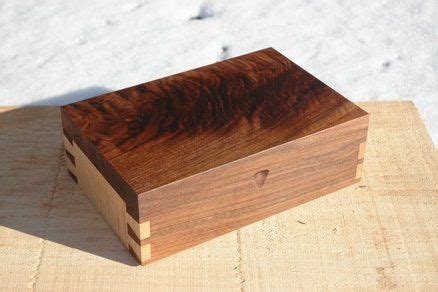 Figured Walnut And Tiger Maple Jewelry Box With Hand Cut Dovetails