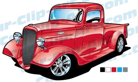 1935 Chevy Truck Vector Art — Car Clip Classic Trucks