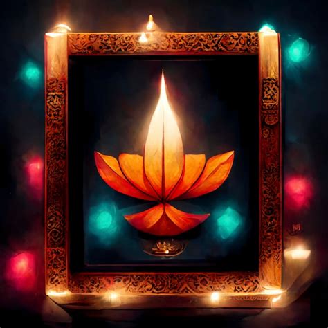 Fondo De Festival Indio Feliz Diwali Con Velas Foto Premium