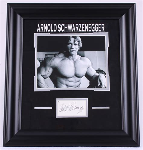 Arnold Schwarzenegger Signed 18x20 Custom Framed Cut Display Jsa Coa