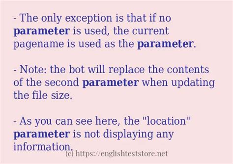 "parameter" some ways to use - EnglishTestStore Blog