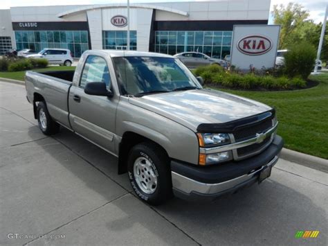 2003 Light Pewter Metallic Chevrolet Silverado 1500 Ls Regular Cab 71010290 Photo 2 Gtcarlot