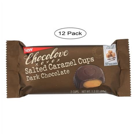 Chocolove Xoxox Cup Salted Caramel Dark Chocolate C Case Of