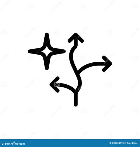Cardinal Direction Icon In Trendy Line Style Design Vector Graphic