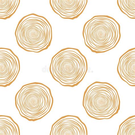 Tree Rings Seamless Vector Pattern Stock Vector Illustration Of