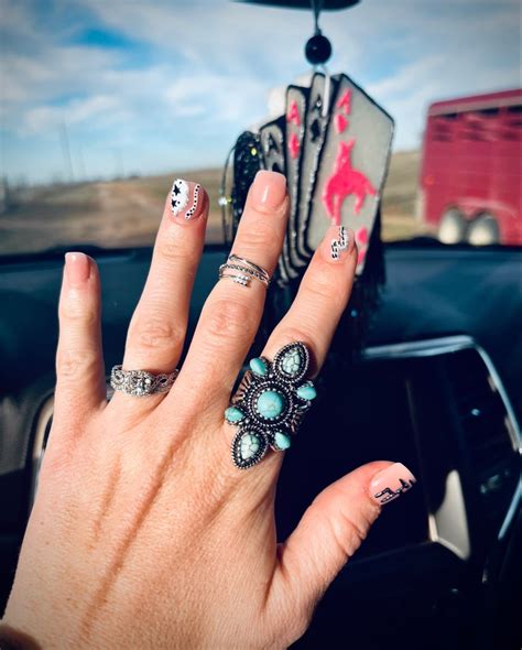 Rodeo Nails Cowboy Nails Coral Nails Glitter Nails Manicure Ideas Nail Ideas Country