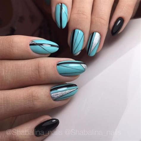 Бирюзовый маникюр - 150 фото ногтей гель-лаком | Turquoise nail art ...