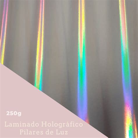 Papel Laminado Holográfico Pilares de Luz Metallik 250g Pacotes c 10