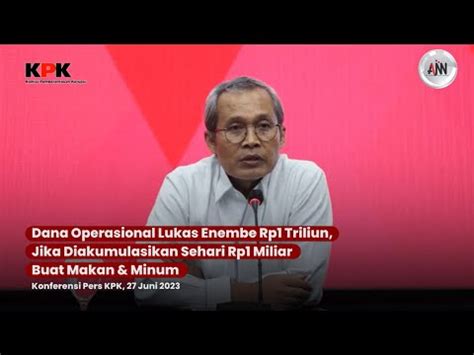 Dana Operasional Lukas Enembe Rp Triliun Akumulasi Sehari Rp Miliar