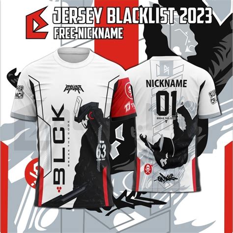 Jersey Kaos BLACKLIST INTERNATIONAL S10 2022 2023 FREE NICKNAME