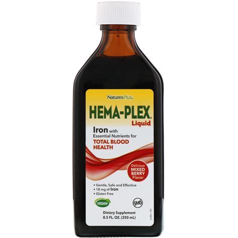 Nature S Plus Hema Plex Liquid Mixed Berry Fl Oz Ml Iherb