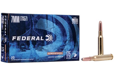 Shop Federal 7mm Mauser 175 Gr Soft Point Round Nose Power Shok 20box