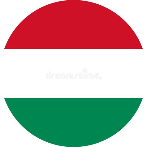 Round Hungarian Flag Of Hungary Stock Vector Illustration Of Round