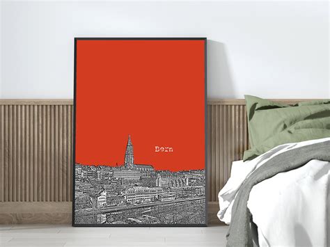 Bern City Poster Skyline Wall Art Living Room Wall Decor - Etsy Canada