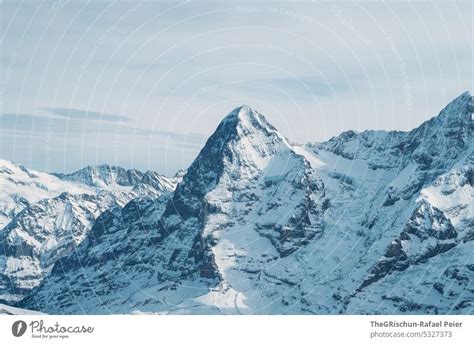 Mountain panorama in winter with snowy mountains - a Royalty Free Stock ...