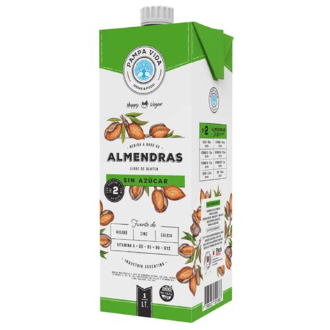 Leche de Almendras sin Azúcar x 1 Lt PAMPA VIDA