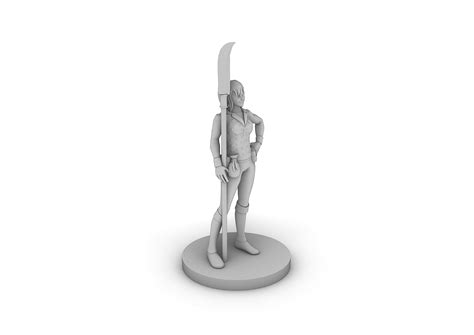 Human Female Hexblade Warlock Tabletop Dnd Gaming Miniature