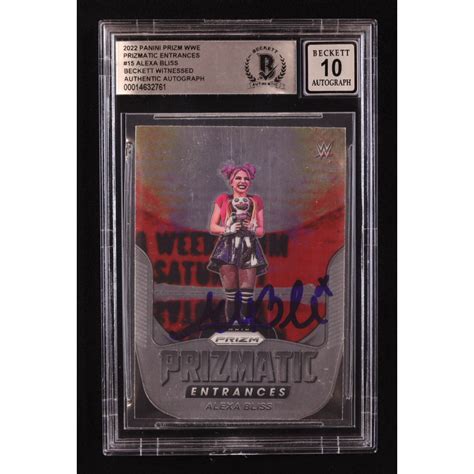 Alexa Bliss Signed Panini Prizm Wwe Prizmatic Entrances Bgs