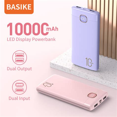 BASIKE Power Bank 10000mAh Real Battery Capacity Digital LED Display