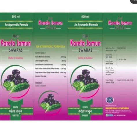 Har Karela Jamun Swaras Juice Packaging Type Bottle Packaging Size