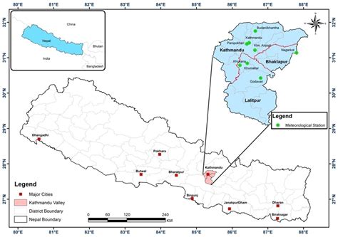 Figure 2 Location Map Of The Kathmandu Valley With Major Cities And