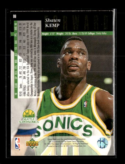 1993 94 Upper Deck Special Edition Electric Court Shawn Kemp 99 EBay