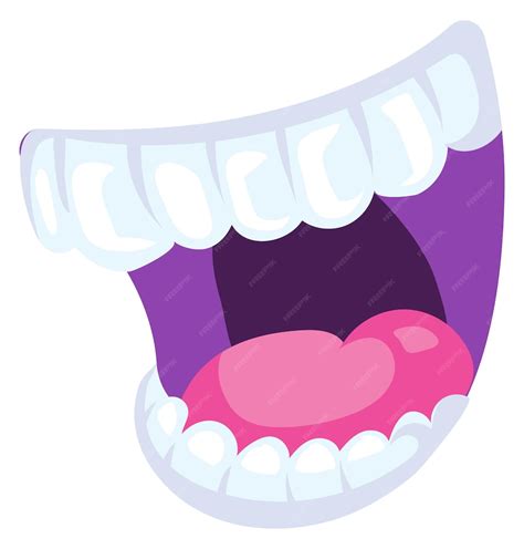 Premium Vector | Open mouth cartoon screaming expression angry shout ...