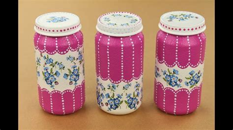 Decoupage Jars Painted Jars Decoupage Tutorial Diy Painted Glass