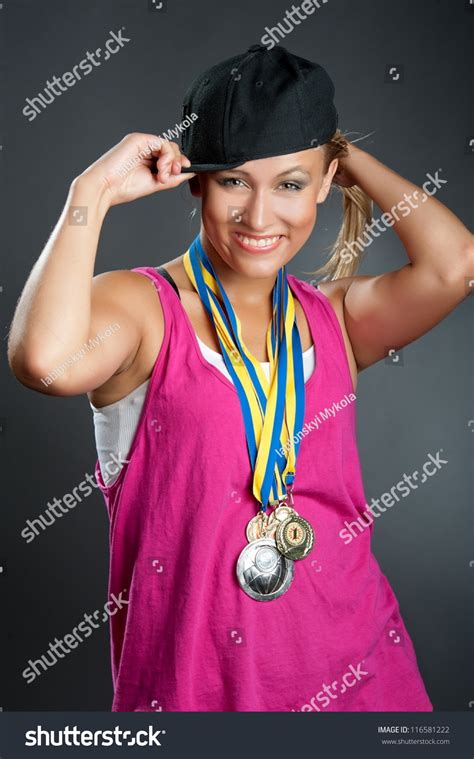 Beautiful Sexy Blonde Girl Sports Clothes Stock Photo Shutterstock