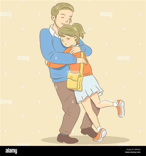 Father And Daughter Hugging Clipart Images