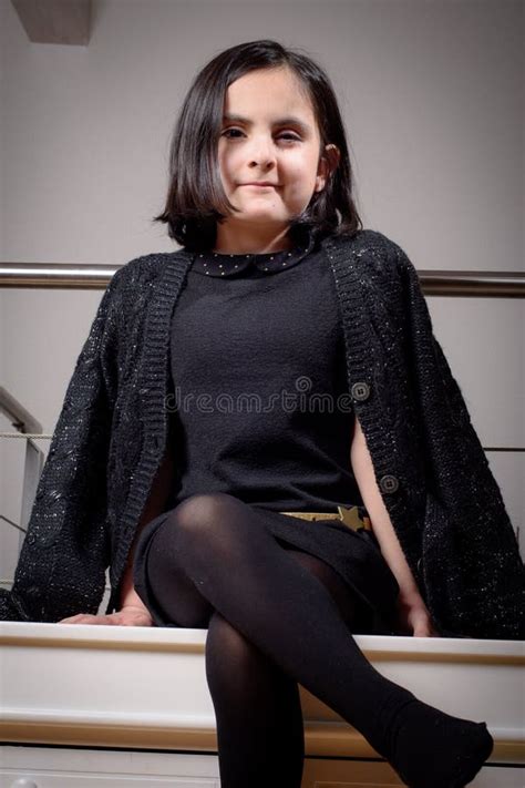 Sweet Cute Brunette Girl Posing Stock Photo Image Of Joyful Beautiful 63881644