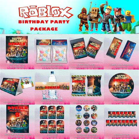 Roblox Roblox Birthday Party Roblox Birthday Theme Package - Etsy | 1st ...