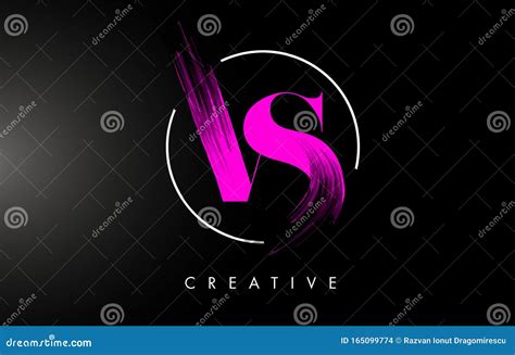 Pink Vs Brush Stroke Letter Logo Design Pink Paint Logo Leters Icon