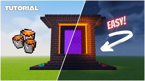 Minecraft Tutorial How To Make A Cool Nether Portal Design Lava Portal