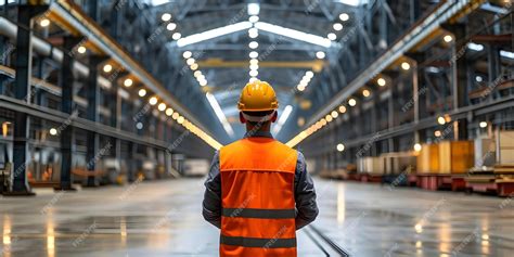Premium Photo Diligent Worker Ensuring Productivity In A Bustling