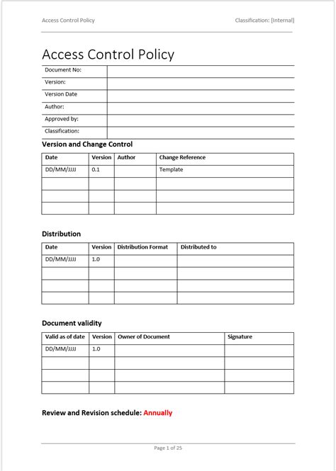 Access Control Policy Template Cyberzoni