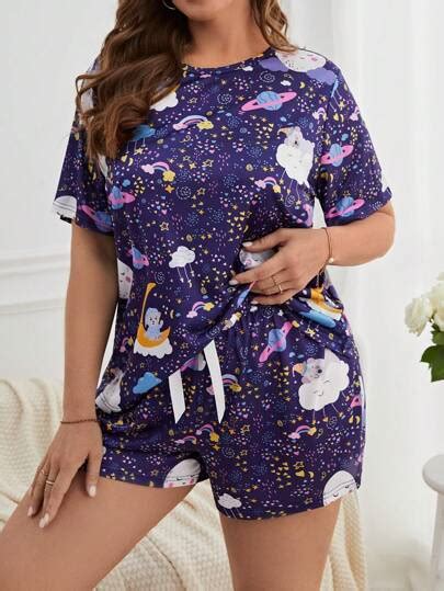 Conjunto De Pijamas Plus Size Feminina Conjunto De Pijamas Plus Size