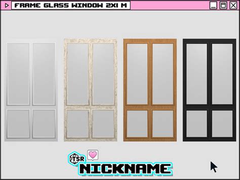 The Sims Resource Frame Glass Window 2x1 M