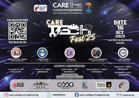 tech fest  care college  engineering technical fest