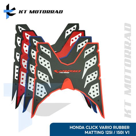 Kt Honda Click I I Vario Footboard Rubber Matting With Bolts For