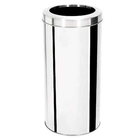 Lixeira Tampa Aro em Aço Inox 50 Litros Ecobin B2B Nowak