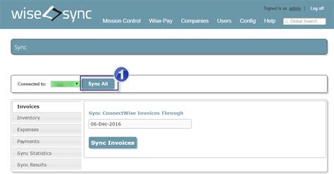 Syncing With Wise Sync Sync All Wise Sync For Connectwise Manage