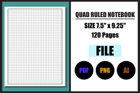 Quad Ruled Notebook Kdp Interior Graphic By Creativesaif · Creative