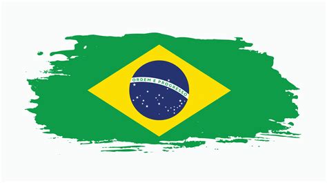 Hand paint brush effect Brazilian flag vector 13023358 Vector Art at ...