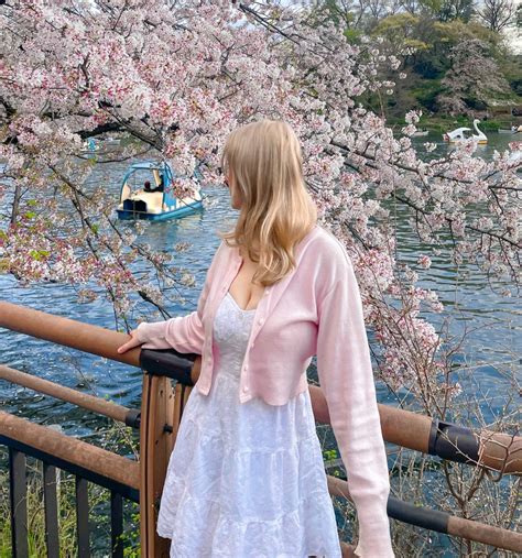 Spring Aesthetic Cherry Blossoms Pink Outfit In 2024 Cherry Blossom Outfit Pink Girl