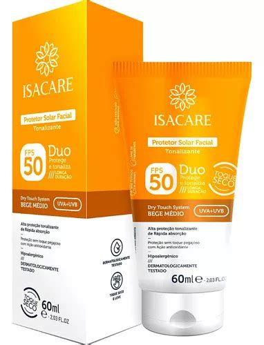 Protetor Solar Facial Toque Seco Fps50 60ml Bege Médio MercadoLivre